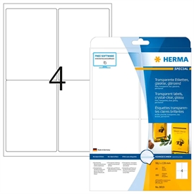 Herma A4 Glasklar Film Printer-Etiket 8019
