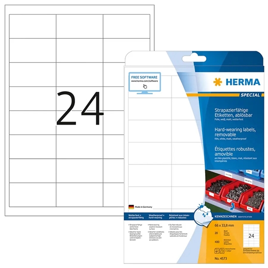 Herma A4 Polyester Etiket 4573