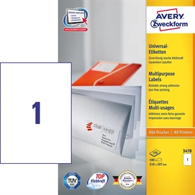 Avery 3478 Universal Etiket 3478