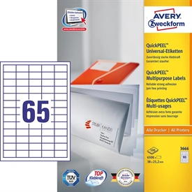 Avery 3666 Universal Etiket 3666