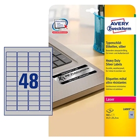 Avery L6009 Heavy Duty Etiket L6009-20