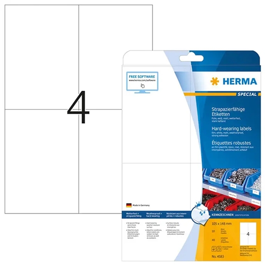 Herma A4 Polyester Etiket 4583