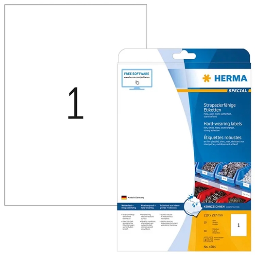 Herma A4 Polyester Etiket 4584