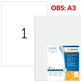 Herma A3 Polyethylen Film Etiket 9544